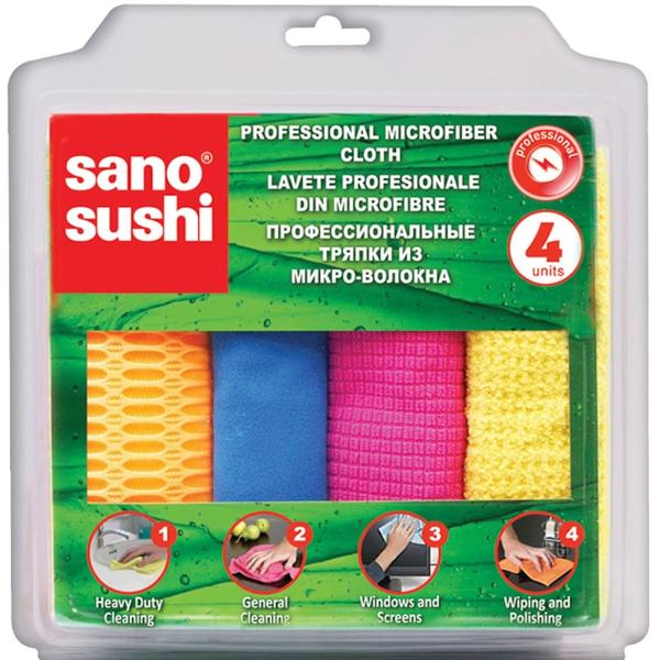 Lavete din Microfibra - Sano Sushi Professional Microfiber Cloth, 4 buc