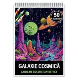 Carte de colorat pentru relaxare si antistres, 50 de ilustratii, Galaxie Cosmica, Editura Legendary Print, 106 pagini 