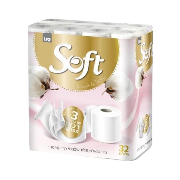 Hartie Igienica Alba 3 Straturi - Sano Soft Silk White Toilet Paper, 32 role