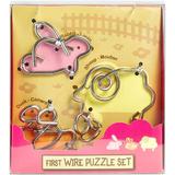 Animale Domestice - Set 3 Puzzle Metalice Eureka, First Wire