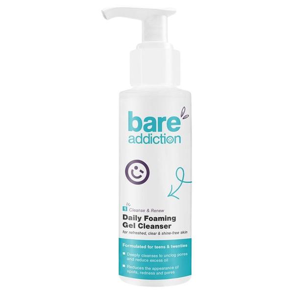 Gel de Curatare Faciala pentru Tineri si Adolescenti - Bare Addiction Daily Foaming Gel Cleanser, 150 ml