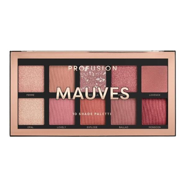 Paleta Farduri Vegane, 10 Nuante - Profusion Cosmetics Mauves, 103 g