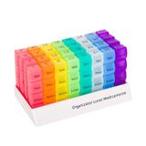 Organizator medicamente lunar x 4 casete colorate pentru fiecare zi