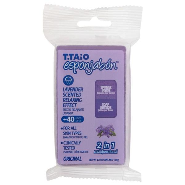 Burete de Baie si Sapun Incorporat 2 in 1 - Esponjabon Lavender Scented Relaxing Effect, 120 g