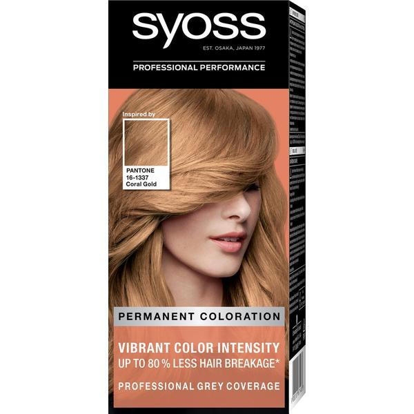 SHORT LIFE - Vopsea de Par Permanenta Inspirata de Pantone - Syoss Professional Performance Permanent Coloration Inspired by Pantone 16-1337, nuanta 9_67 Coral Gold