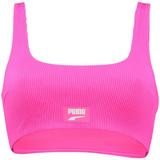 Bustiera femei Puma Swim Women Ribbed Scoop Neck Top 93807202, L, Roz