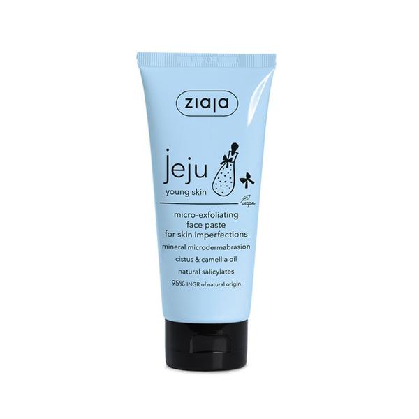 Peeling Astringent pentru Fata - Ziaja Jeju Blue Young Skin Micro-Exfoliating Face Paste, 75 ml