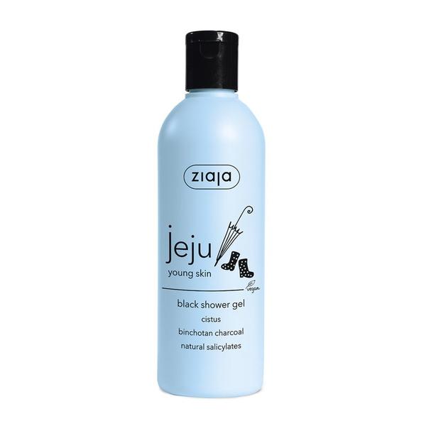 Gel de Dus cu Carbune - Ziaja Jeju Blue Young Skin Black Shower Gel, 300 ml