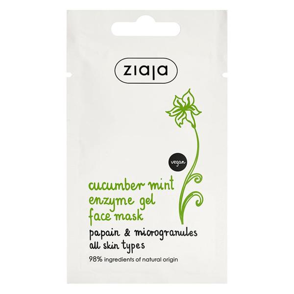 Masca Gel pentru Fata cu Extract de Castravete - Ziaja Cucumber Mint Enzyme Gel Face Mask, 7 ml