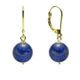 Cercei Aur 14 karate si Lapis Lazuli de 8 mm, Kaskadda