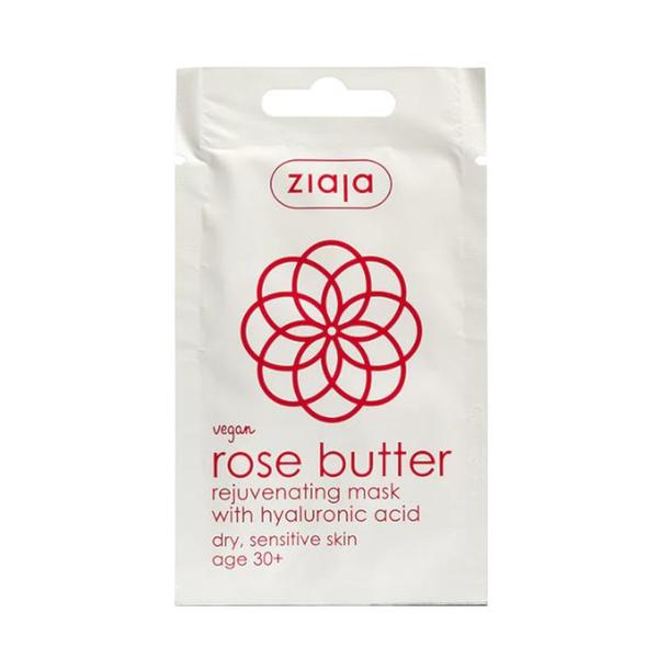 Masca Reintinerire pentru Fata cu Acid Hialuronic si Unt de Trandafiri 30+ - Ziaja Rose Butter Rejuvenating Face Mask, 7 ml