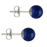 Cercei Argint, Tip Surub, cu Pietre Semipretioase Naturale de Lapis Lazuli de 8 mm, Kaskadda