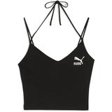 Maiou femei Puma Classics Ribbed Crop Top 62425501, XL, Negru