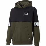 Hanorac copii Puma Power Colorblock Hoodie 67009870, 110, Negru