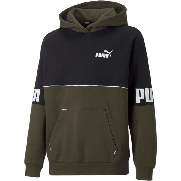 Hanorac copii Puma Power Colorblock Hoodie 67009870, 176, Negru