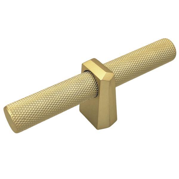 Buton pentru mobila Kasper Knurling, finisaj alama mata CB, 16 mm