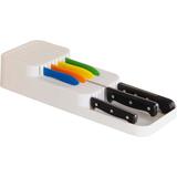 Organizator cu 2 niveluri pentru cutite, alb, 39x14x7.3 cm