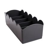 Organizator cu 5 compartimente pentru sosete si bijuterii, antracit, 23x10x7.5 cm