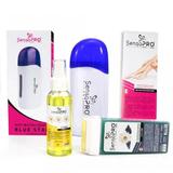 Kit Epilare SensoPRO Start Azure ( Incalzitor + Rezerva 100 ml + Ulei 100 ml + Benzi 50 buc )