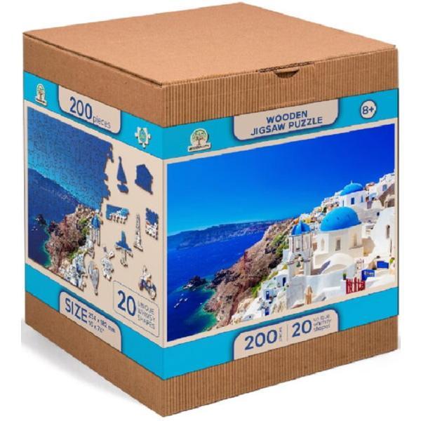 Puzzle din lemn 200 piese - Santorini grecia