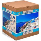 Puzzle din lemn 200 piese - Santorini grecia