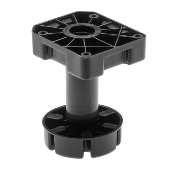 Picior ajustabil pentru mobilier greu, finisaj negru GT, 450 kg, H:125-195 mm