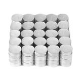 Set 100 Lumanari Tip Pastila Teno®, din ceara, inodore, timp de ardere 3 ore, 3.6 x 0.8 cm, alb