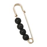 Accesoriu Vestimentar Ac de Siguranta cu Perle Negre, Lucy Style 2000, 1 buc