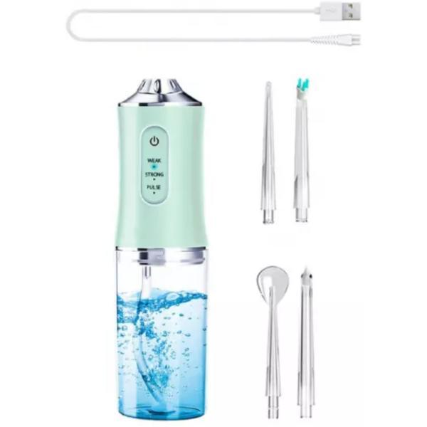 Irigator oral 4 in 1, 300ml, Usb, 4 capete, 3 trepte