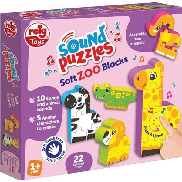 Puzzle blocks cu sunete. Animale de la Zoo