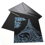 Joc creativ tip plansa de razuit, antistres, pentru adulti sau copii, model Turnul Eiffel