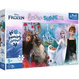 Puzzle 104 Super Shape XL. Frozen: Lumea Anei si a Elsei