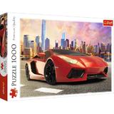 Puzzle 1000: Lamborghini rosu. Sunset Ride