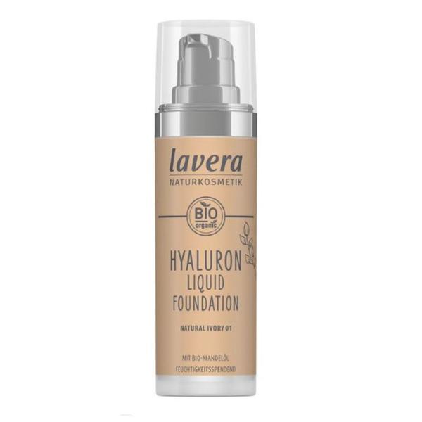 Fond de Ten Bio - Lavera Hyaluron Liquid Foundation, nuanta Natural Ivory 01, 30 ml