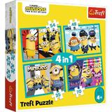 Puzzle 4 in 1: Lumea fericita a minionilor