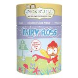 Ata Dentara cu Scobitori Biodegradabile cu Aroma de Capsuni pentru Copii - Jack n'Jill Fairy Floss, 30 buc