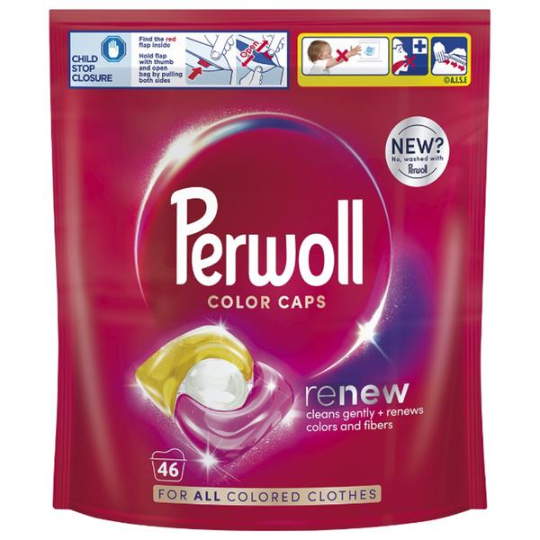 Detergent Capsule pentru Rufe Colorate - Perwoll Renew Color Caps, 46 buc