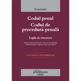 Codul penal. Codul de procedura penala. Legile de executare Act. 1 Septembrie 2024, editura Hamangiu