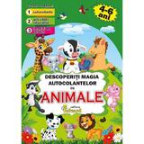 Descoperiti magia autocolantelor cu animale 4-6 ani, editura Eduard