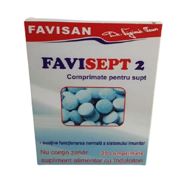 SHORT LIFE - Favisept 2 Favisan, 20 comprimate