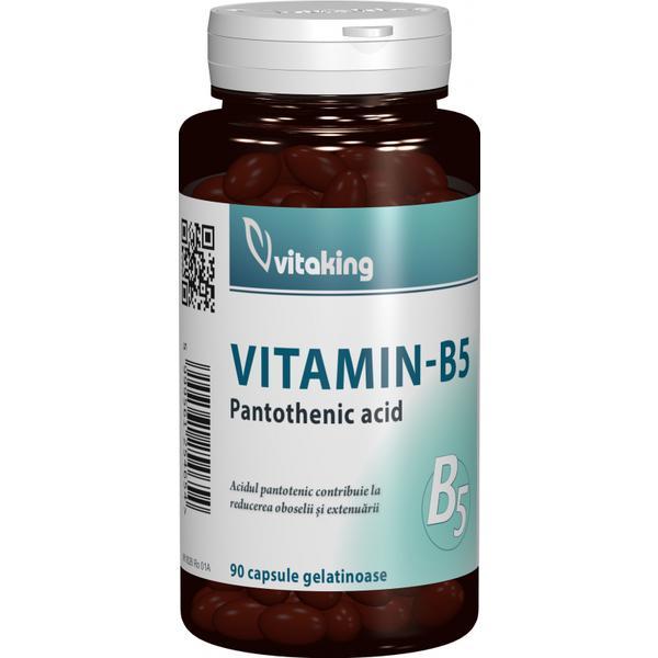 SHORT LIFE - Vitamina B5 (Acid Pantotenic) 200 MG Vitaking, 90 capsule