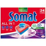 Detergent Tablete pentru Masina de Spalat Vase - Somat All in 1, 24 buc