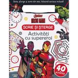 Iron Man. Activitati cu supereroi. Scrie si sterge, editura Litera