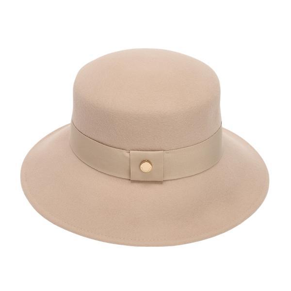 Palarie Bej Bucket-Hat din Lana Australiana