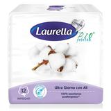 Absorbante de Zi cu Aripioare din Bumbac Organic- Laurella BIO Cotton, 3 picaturi, 12 buc