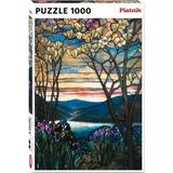 Puzzle 1000: Tiffany. Magnolii si irisi