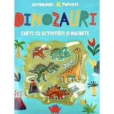 Dinozauri. Abtibilduri pufoase. Carte cu activitati si machete, editura Eurobook