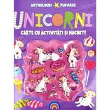 Unicorni. Abtibilduri pufoase. Carte cu activitati si machete, editura Eurobook