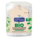 Betisoare de Urechi Biodegradabile din Bumbac - Septona 100% Biodegradable 100% Cotton, 160 buc