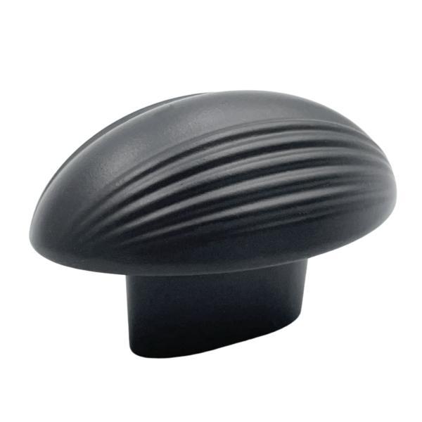 Buton pentru mobila Eluno, finisaj negru cobalt, 51x32 mm